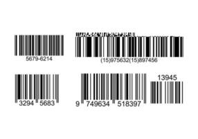 Set of Barcodes vector