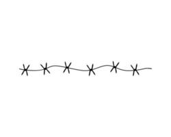 Illustration of barbed wire vector
