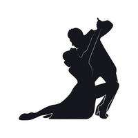 siluetas de bailarines de tango vector