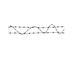 Illustration of barbed wire vector