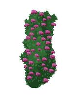 Vector illustrator of  Detailed Bushes