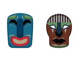 Set of Carnival Masks vector