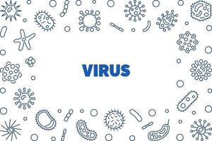 Virus vector concept linear frame or illustration