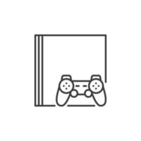 Video Game Console and game controller vector outline icon