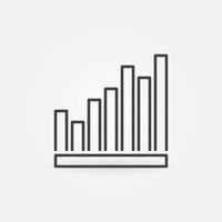 Vertical Bar Chart vector concept icon in thin line style