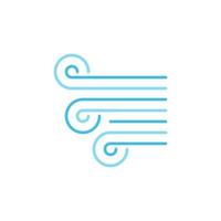 Wind vector concept blue modern icon or symbol