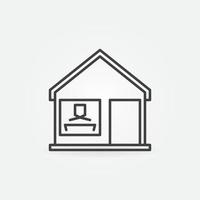 Work From Home concept vector linear icon or symbol