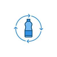 Vector Recycle Plastic Bottle concept colored icon
