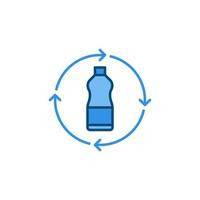 Vector Recycle Plastic Bottle concept colored icon