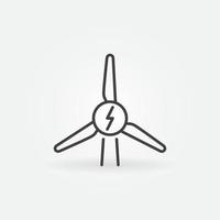 icono de esquema de concepto de energía de vector de turbina de viento