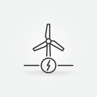 Wind Power or Energy vector concept outline icon