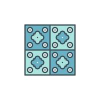 Wall Tile vector concept colored icon