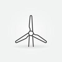 Wind Energy linear icon - vector wind turbine sign