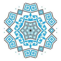 Ethnic ornament mandala pattern in different colors vector