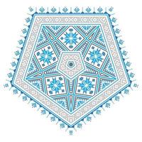 Ethnic ornament mandala pattern in different colors vector