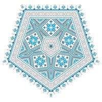 Ethnic ornament mandala pattern in different colors vector