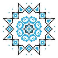 patrón de mandala de adorno étnico en diferentes colores vector