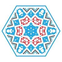 Ethnic ornament mandala pattern in different colors vector