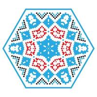 Ethnic ornament mandala pattern in different colors vector