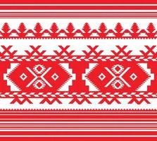 Set of Ethnic ornament pattern in red color vector