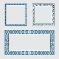 Set square frame ornamental ethnic. Vector illustration