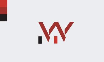 alfabeto letras iniciales monograma logo mw, wm, m y w vector