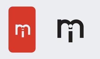 Alphabet letters Initials Monogram logo MI, IM, M and I vector