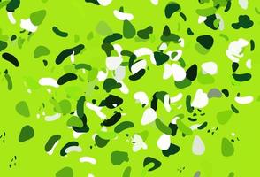 Light green vector pattern with chaotic shapes.