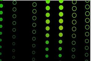 plantilla de vector verde oscuro con círculos.