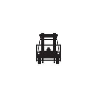 Forklift logo template vector icon illustration