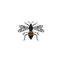 Bee icon logo, vector design