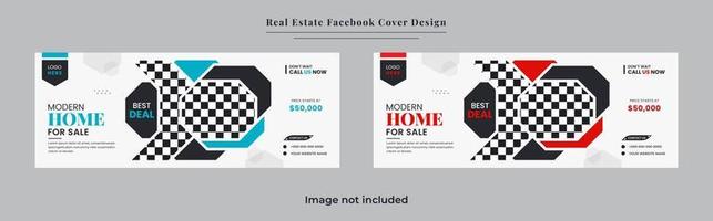 Home and property sale or rent digital cover banner design with creative shapes vector