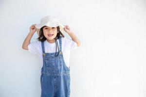 Portrait of a happy smiling child girl photo