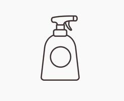disinfectant spray hygiene equipment line art vector