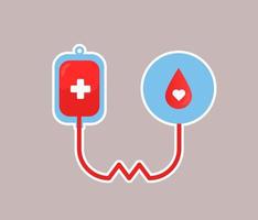 blood donor object design flat sticker concept vector