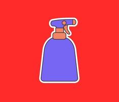 disinfectant spray hygiene equipment sticker vector