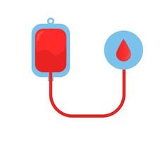 concepto de ilustración de diseño de objeto de donante de sangre vector