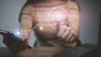Digital transformation change management, internet of things. new technology bigdata and business process strategy, automate operation, customer service management, cloud computing, smart industry photo