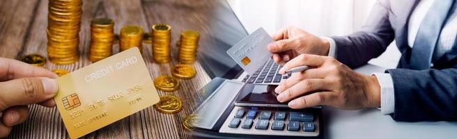 Woman hand using mobile smart phone, online payment, banking and online shopping at the home. photo