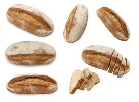 Sour dough Bread isolated on white background with clipping path photo