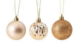 Set of Christmas ball decoration isolated on white background with clipping path photo
