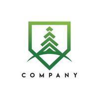 Forest Tree Shield Logo, tree shield logo vector