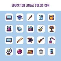 Education Lineal Color match for web vector