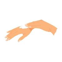 vector illustration of a woman's hand smeared with body lotion