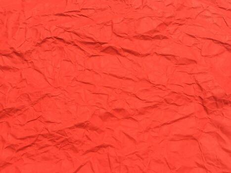 Red crumpled paper texture background for Design. Wallpaper  for copy space photo