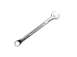 Metallic wrench on a white background photo