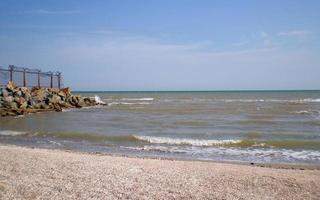 Panorama of Azov sea. View from the shore photo