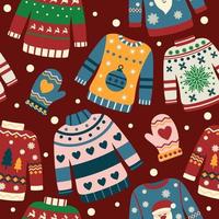 Ugly Sweaters Seamless Background vector