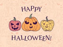 Happy Halloween greeting card vector