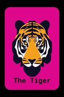 el rey tigre animal del bosque vector
